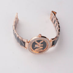 Women Chain Wrist Watch MK Rosegold Black