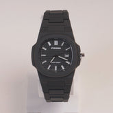 Mens Light Weight Watch With Fibre Material Strap Black