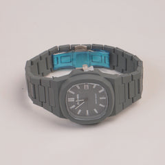 Mens Light Weight Watch With Fibre Material  Strap Grey