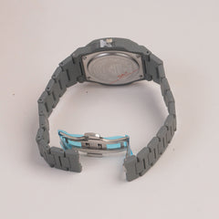 Mens Light Weight Watch With Fibre Material  Strap Grey
