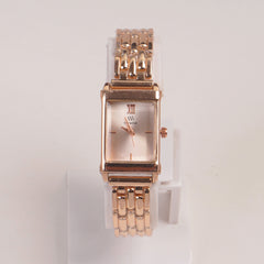 Woman Rosegold Chain Watch pink