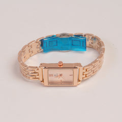 Woman Rosegold Chain Watch pink
