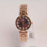 Woman Rosegold Chain Watch Brown