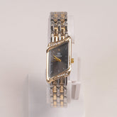 Two Tone Woman Chain Watch black