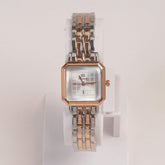 Two Tone Woman Chain Watch White