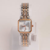 Two Tone Woman Chain Watch White