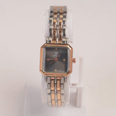 Two Tone Woman Chain Watch Black