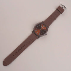 Casual Wrist Watch For Men & Women Brown