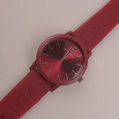 Casual Wrist Watch For Men & Women Maroon