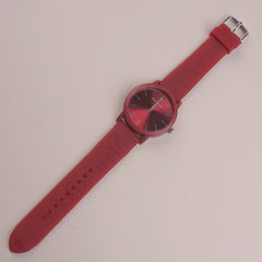 Casual Wrist Watch For Men & Women Maroon
