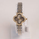 Two Tone Woman Chain Watch Grey Dial