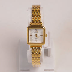 Golden Woman Chain Watch White Dial