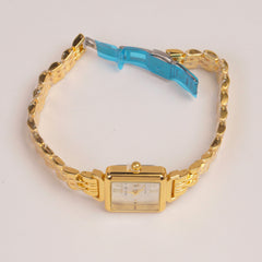 Golden Woman Chain Watch White Dial