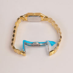Golden Woman Chain Watch Green Dial