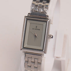 Woman Silver Chain Watch Grey Dial