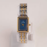 Two Tone Woman Chain Watch Blue Dial