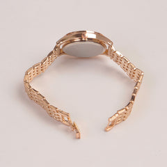 Woman Rosegold Chain Watch Pink Dial