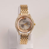 Woman Golden Chain Watch Light Dial