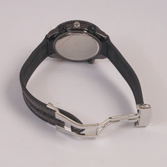 Man's Wrist Watch Black Dial with Grey Straps