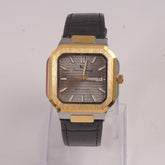 Man's Wrist Watch Grey Dial with Black Straps