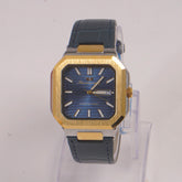 Man's Wrist Watch Blue Dial with Black Straps