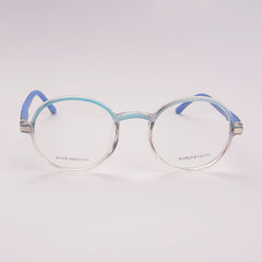 Round Shape Optical Frame For Man & Woman Cyan