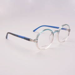Round Shape Optical Frame For Man & Woman Cyan