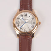Woman Rosegold Dial Watch with Leather Straps