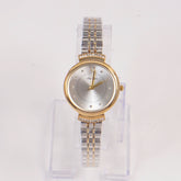 Two Tone Woman Silver Chain Watch Silver Dial