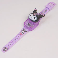 Kids Character digital watch Purple