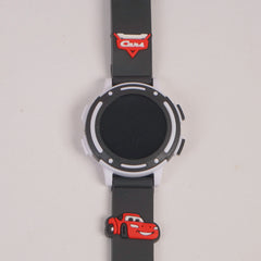 Kids Digital Character Watch Black Car