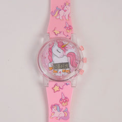 Kids Digital Character Watch Pink Unicorn