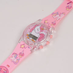 Kids Digital Character Watch Pink Unicorn