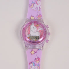 Kids Digital Character Watch Purple Unicorn