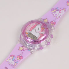 Kids Digital Character Watch Purple Unicorn