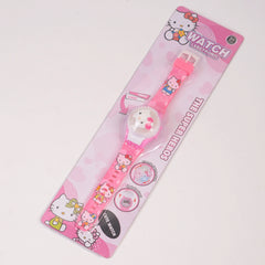 Kids Spinner Character digital watch pink kitty