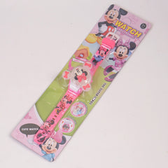 Kids Spinner Character digital watch pink micky mouse