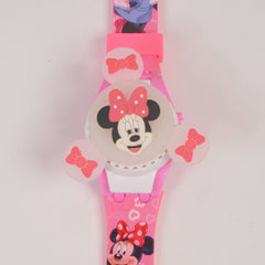 Kids Spinner Character digital watch pink micky mouse