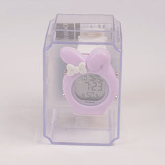 KIDS purple sports digital watch with white straps