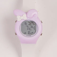 KIDS purple sports digital watch with white straps