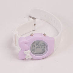 KIDS purple sports digital watch with white straps