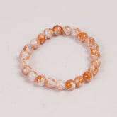 Beads Bracelets for Men & Women White orange