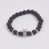 Beads Bracelets for Men & Women Silver Crown