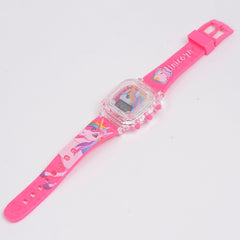 Kids digital character watch Pink