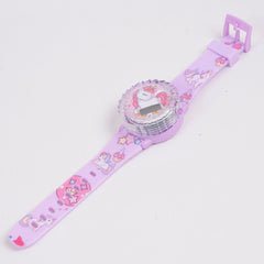 Kids Spinner Character digital watch purple