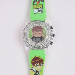 Kids Character digital watch green b10