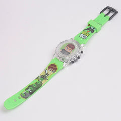 Kids Character digital watch green b10