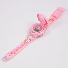 Kids Character digital watch Pink Kitty