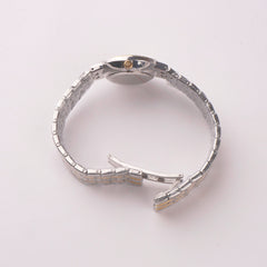 Two Tone Women's Golden Chain Wrist Watch With Golden Dial