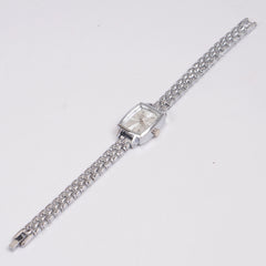 Woman Silver Chain Watch White Dial